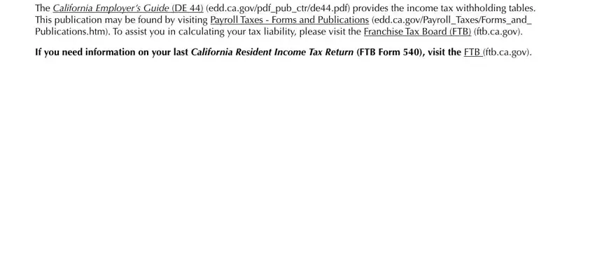 Filling out underpayment step 3