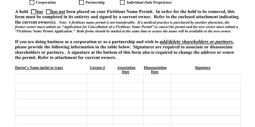 Filling in California Form Fnp 004 step 2