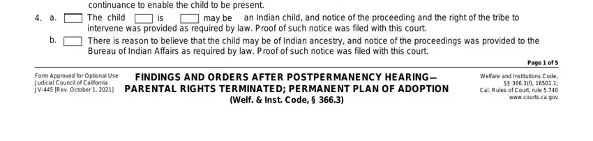 Completing sample petition to terminate parental rights california stage 3