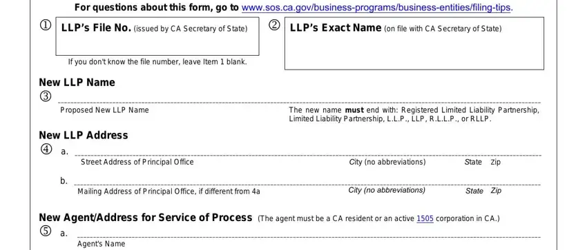 stage 2 to filling out California Form Llp 2