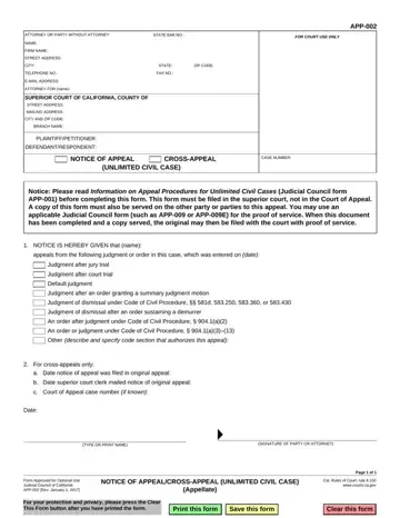 California Form Notice App 002 Preview