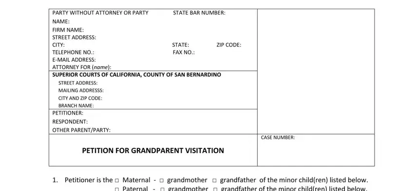 california petition grandparent sample spaces to complete