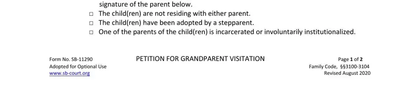 step 3 to finishing california petition grandparent sample