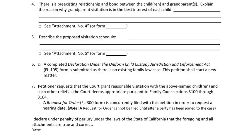 california petition grandparent sample  fields to fill