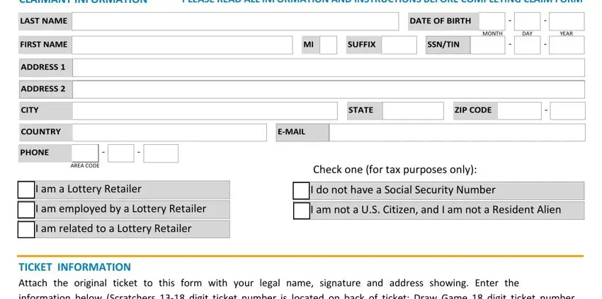 ca lottery claim form pdf spaces to complete