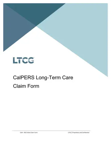 Calpers Long Term Care Form Preview