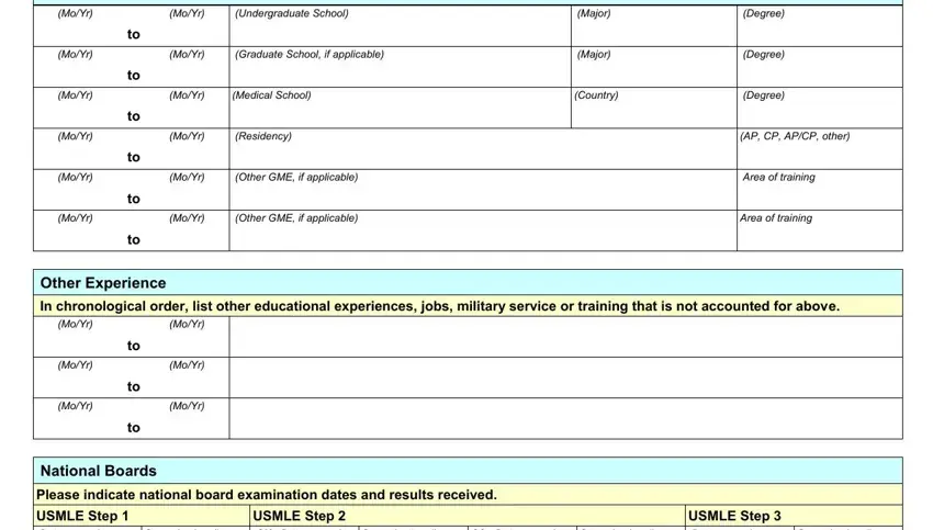 part 3 to completing cap application form meaning