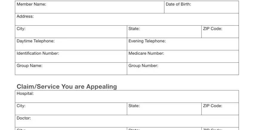 provider capital blue cross appeals form spaces to fill in