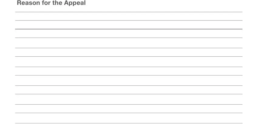 provider capital blue cross appeals form Reason for the Appeal fields to fill out