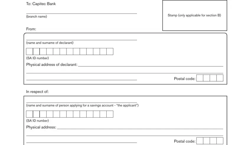 part 1 to filling out capitec online application