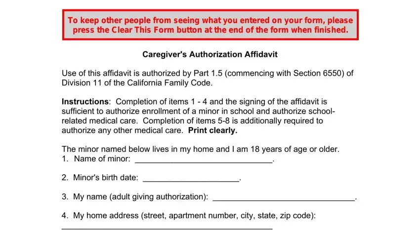 Caregivers Authorization Affidavit Pdf Form Formspal 8298