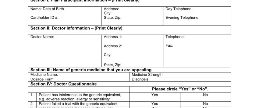 portion of gaps in cvs caremark medication appeal form