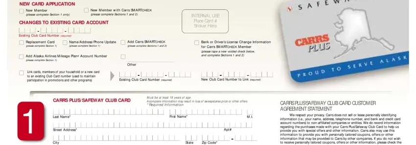 portion of blanks in safeway club card activation