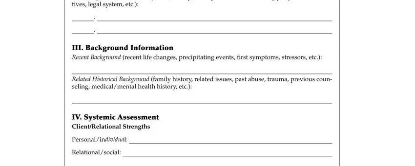 step 2 to filling out case conceptualization format