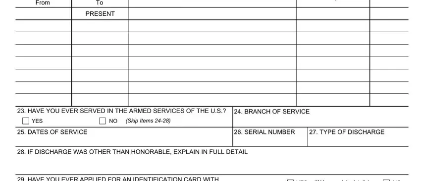 stage 2 to entering details in 3078 cbp form