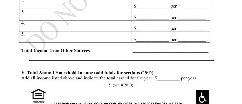 Filling out c c apartment management llc step 5