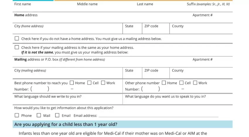 step 1 to writing california health insurance form