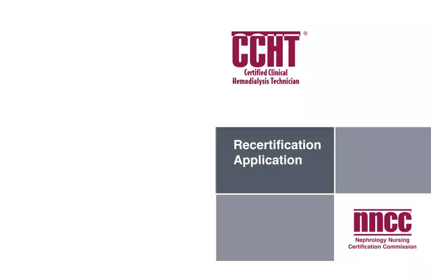 Ccht Recertification Application first page preview
