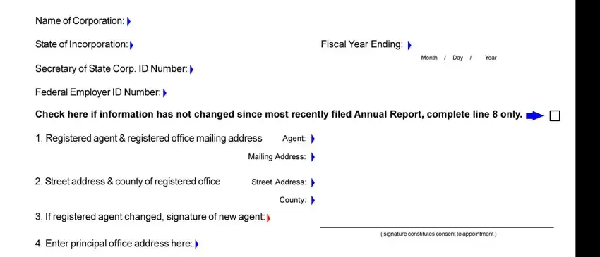 portion of blanks in cd 479 nc business corporation annual report fillable form