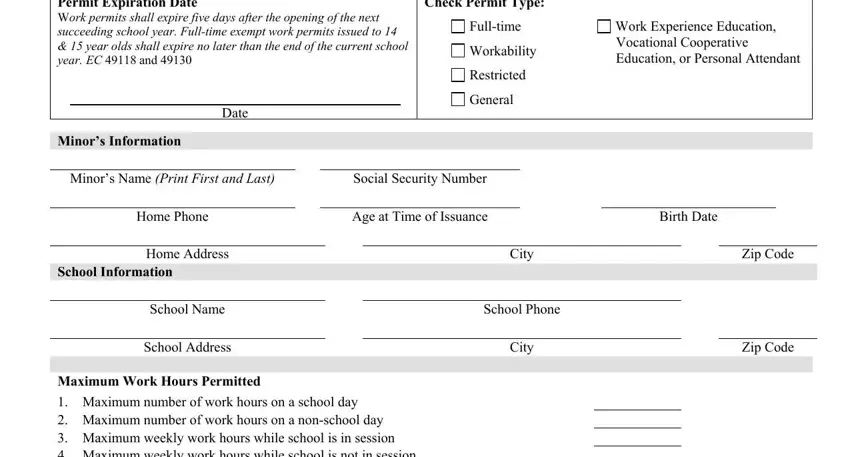 filling in cde form b1 4 work permit part 1