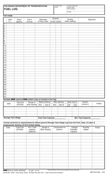 Cdot Form 540 Preview
