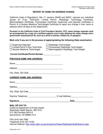 Cdph 8391 Form Preview