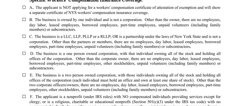 Filling out workers comp exempt form ny step 5