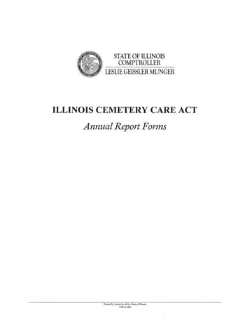 Cemetery Care Act Form Preview
