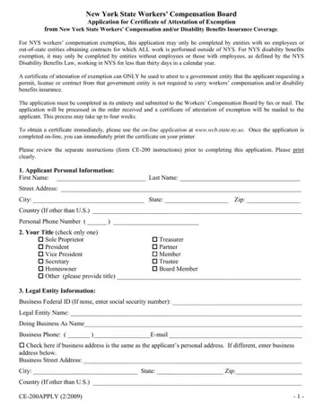 Certificate Of Attestation Exemption Form Preview