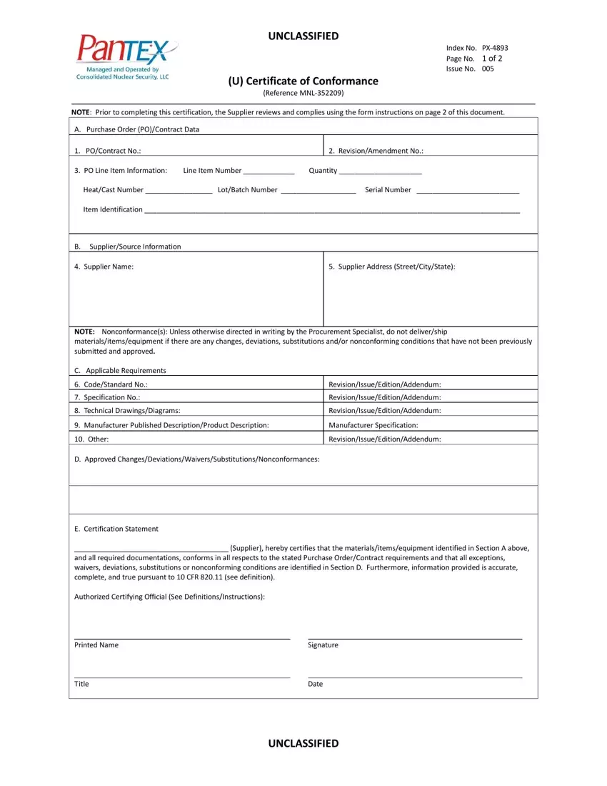 Certificate Of Conformance Template PDF Form - FormsPal