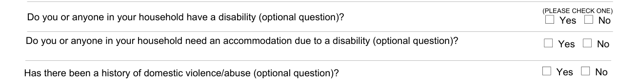 CF 285 example filled out, optional questions