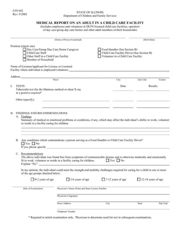 CFS 602 Form Preview