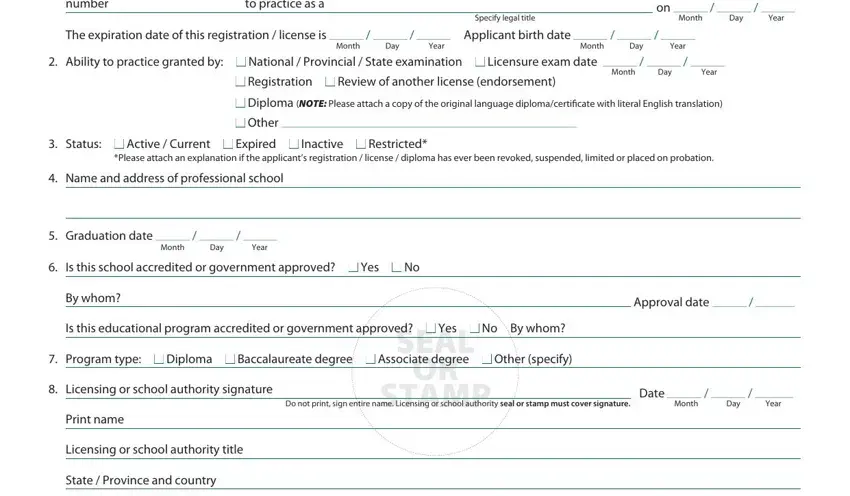 Completing cgnfs ces application form pdf part 2