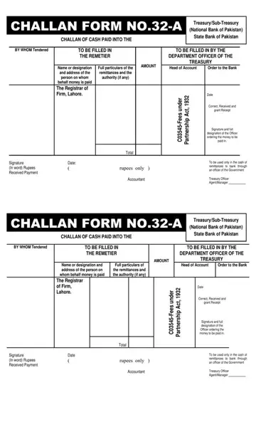 Challan Form 32 A Preview