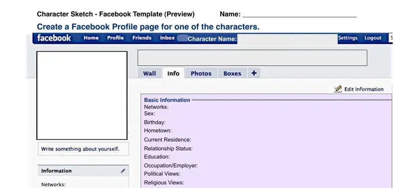 facebook template for students