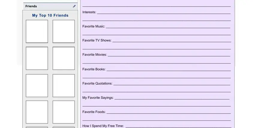 step 5 to completing facebook profile template for students