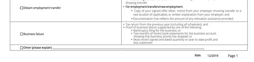 Filling in 2019 chase form step 3