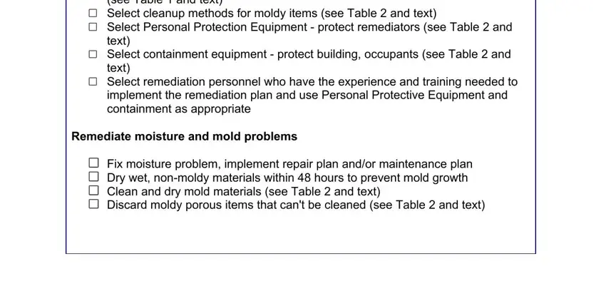 part 2 to filling out mold inspection forms