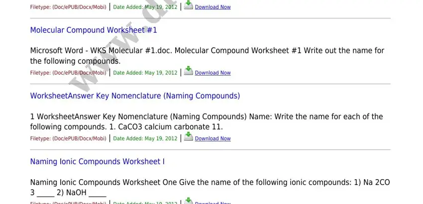 chemistry if8766 wdialu pto urco m, Energy  E    the ability to do, Download Now, Molecular Compound Worksheet, Microsoft Word  WKS Molecular doc, Download Now, WorksheetAnswer Key Nomenclature, WorksheetAnswer Key Nomenclature, Download Now, Naming Ionic Compounds Worksheet I, Naming Ionic Compounds Worksheet, and Download Now fields to fill