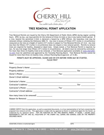 Cherry Hill Public Works Form Preview