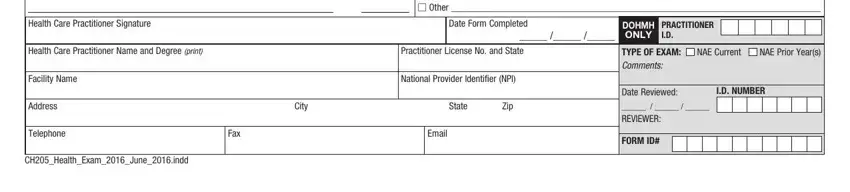 Completing nyc physical exam form stage 3