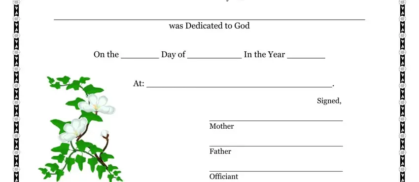 baby dedication certificates gaps to complete