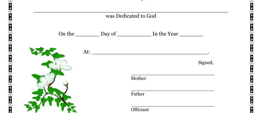 writing baby dedication certificates printable stage 1