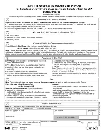 Child General Passport Form Preview