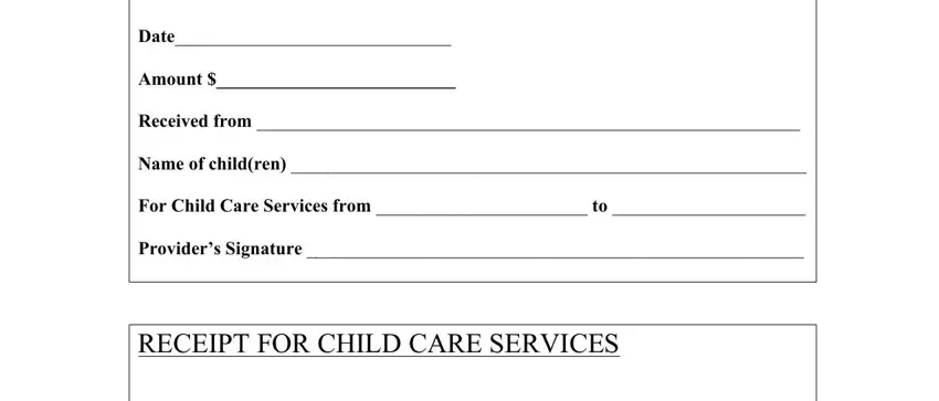Childcare Receipt ≡ Fill Out Printable PDF Forms Online