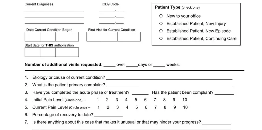 Finishing chiropractic treatment plan forms stage 2