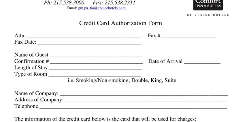 Choice Hotels Credit Card Authorization Pdf Form Formspal 2632