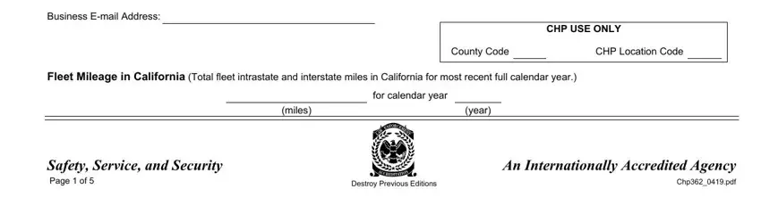 Completing california motor profile stage 3