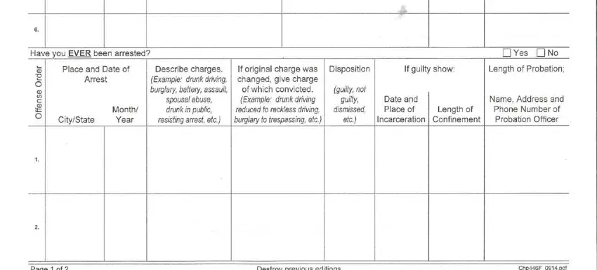 stage 2 to filling out chp bit forms