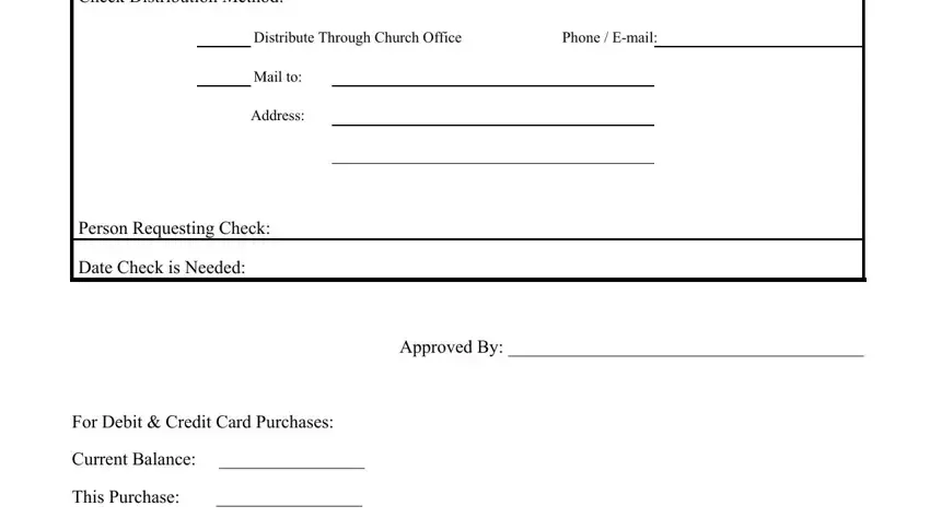 Entering details in church accounting forms stage 2